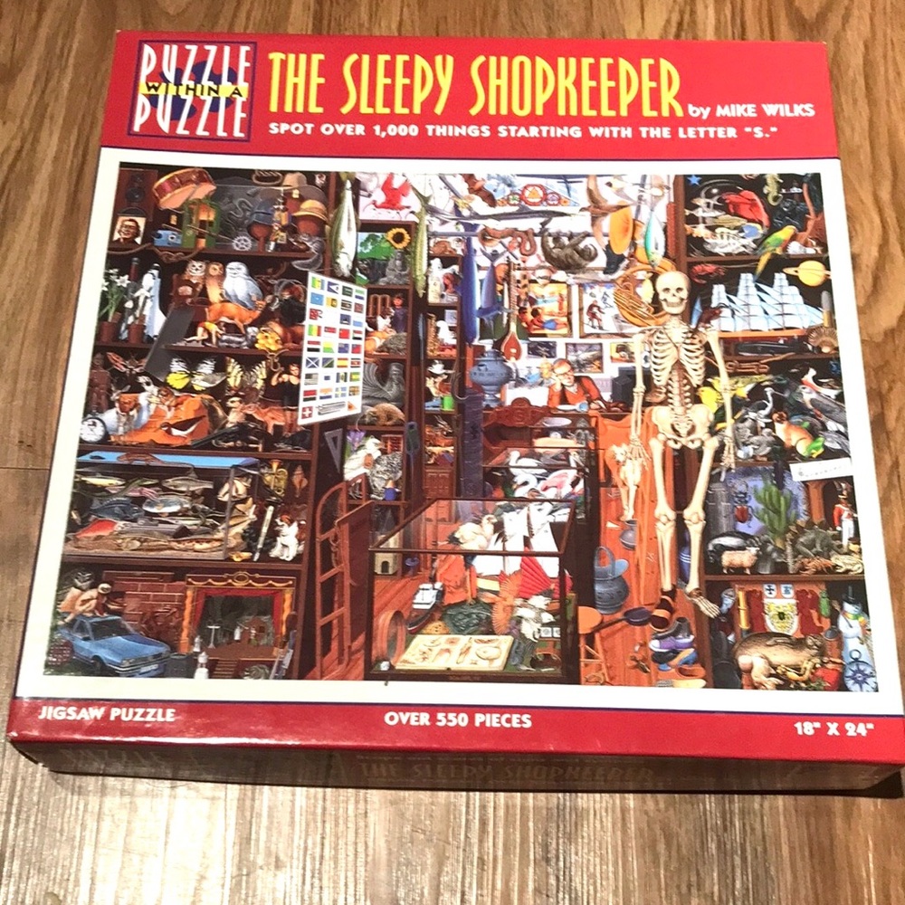 Puzzle with 2 challenges THE SLEEPY SHOPKEEPER